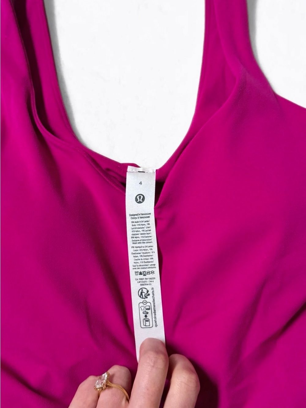 NWT Lululemon Align Tank – Ripened Raspberry – Size 4 - Picture 5 of 9